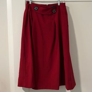 White House Black Market long red skirt